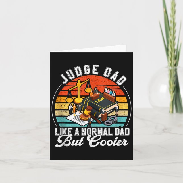 Funny Judge Gift Judge Dad Judge Top Judge Gift Ta Card (Front)