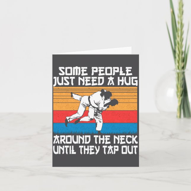 Funny Judo Jiu Jitsu Martial Arts Humor  Card (Front)