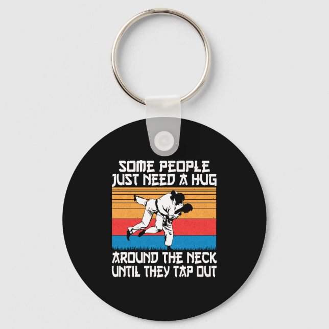 Funny Judo Jiu Jitsu Martial Arts Humor  Keychain (Front)