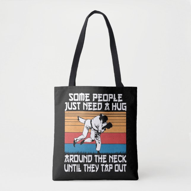 Funny Judo Jiu Jitsu Martial Arts Humour Tote Bag (Front)