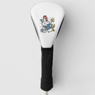 Funny July 4th Chicken Beer Patriotic Shirt Design Golf Head Cover