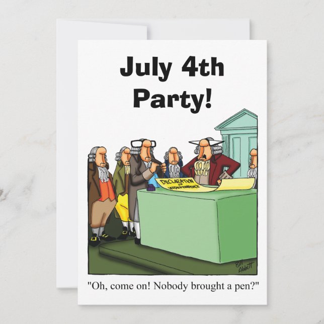 Funny July Fourth Party Invitations (Front)