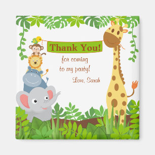Funny Jungle Animals Thank You Magnet