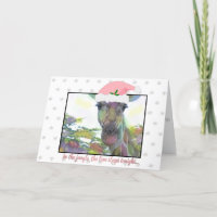 Funny Jungle Giraffe Carte de Noël