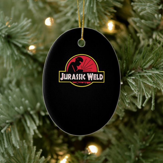 Funny Jurassic Weld Gifts Ceramic Ornament (Tree)