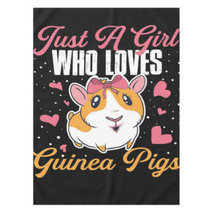Funny Jus A Girl Who Loves Guinea Pigs Tablecloth