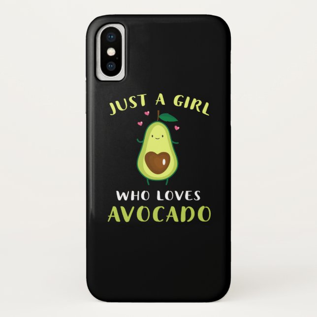 Funny Just A Girl Who Loves Avocado Case-Mate iPhone Case (Back)