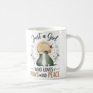 funny Just a Girl who Loves Cats and Dogs mom Coffee Mug