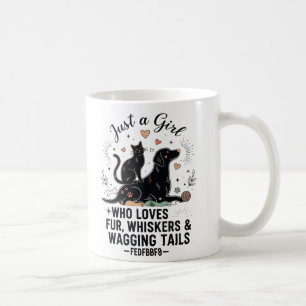 funny Just a Girl who Loves Cats and Dogs mom Coffee Mug