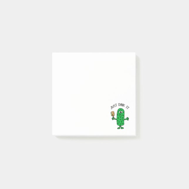 Funny Just Dink it Pickle Playing Pickleball Post-it Notes (Front)