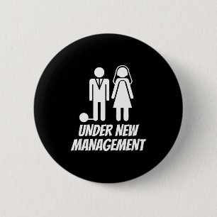 Funny Just Married , Fun Newlywed Gag For Men  2 Inch Round Button