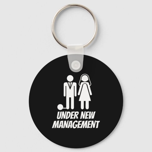 Funny Just Married , Fun Newlywed Gag For Men  Keychain (Front)