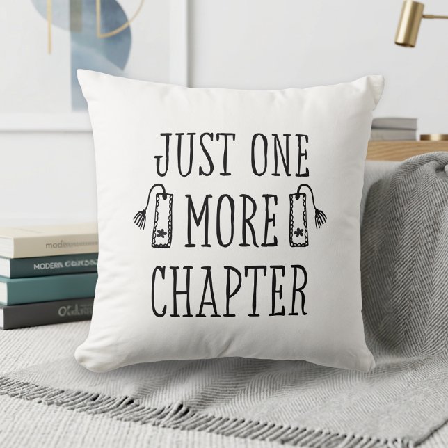 Funny Just One More Chapter Book Lover Throw Pillow (Creator Uploaded)