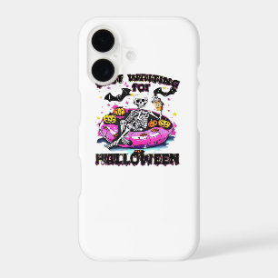 Funny Just Waiting For Halloween Skeleton Spooky V