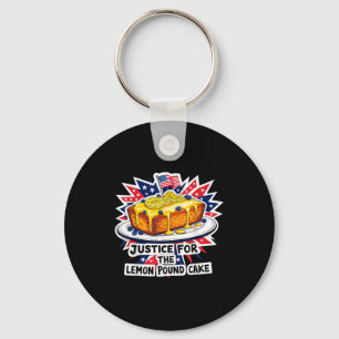Funny justice for lemon pound cake american keychain