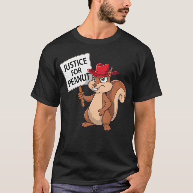 Funny Justice For Peanut P-Nut Squirrel Tee Pnut J (Front)