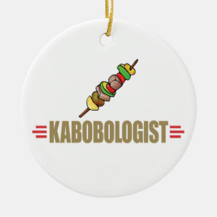Funny Kabob Ceramic Ornament