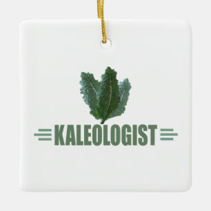 Funny Kale Love Ceramic Ornament