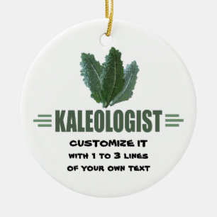 Funny Kale Lover Ceramic Ornament