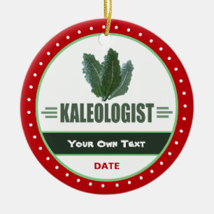 Funny Kale Lovers Ceramic Ornament