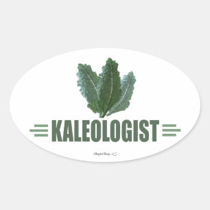 Funny Kale Oval Sticker