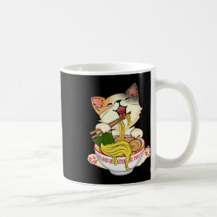 Funny Kamala Anime Cat Eating Ramen Trump Noodles  Coffee Mug