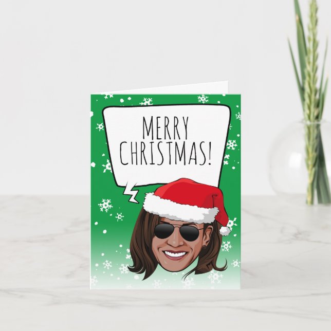 Funny Kamala Christmas Card (Front)