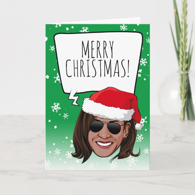 Funny Kamala Christmas Card (Front)