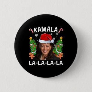 Funny Kamala Harris 2024 Christmas Comma La Men Wo 2 Inch Round Button