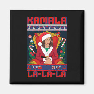 Funny Kamala Harris 2024 Christmas Comma La Men Wo Magnet