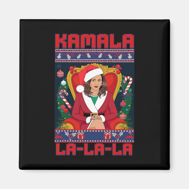 Funny Kamala Harris 2024 Christmas Comma La Men Wo Magnet (Front)