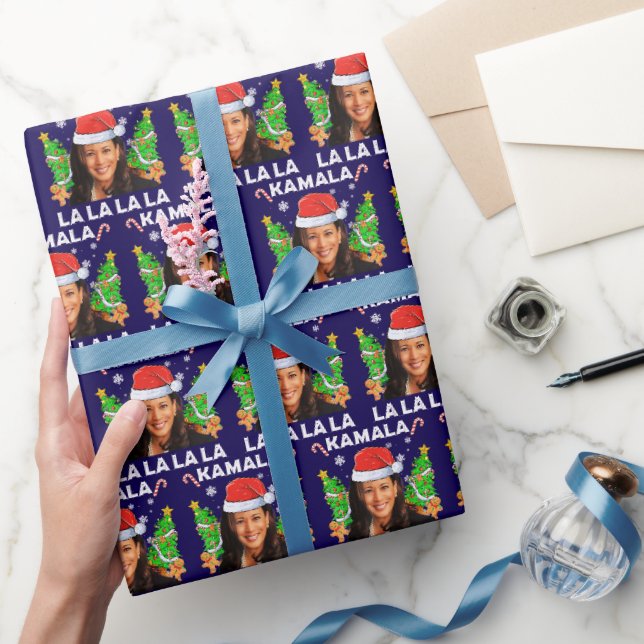 Funny Kamala Harris 2024 Christmas Ugly Gift Xmas Wrapping Paper (Gifting)