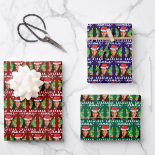 Funny Kamala Harris 2024 Christmas Ugly Gift Xmas Wrapping Paper Sheet