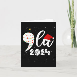 Funny Kamala Harris 2024 Comma La Christmas Card