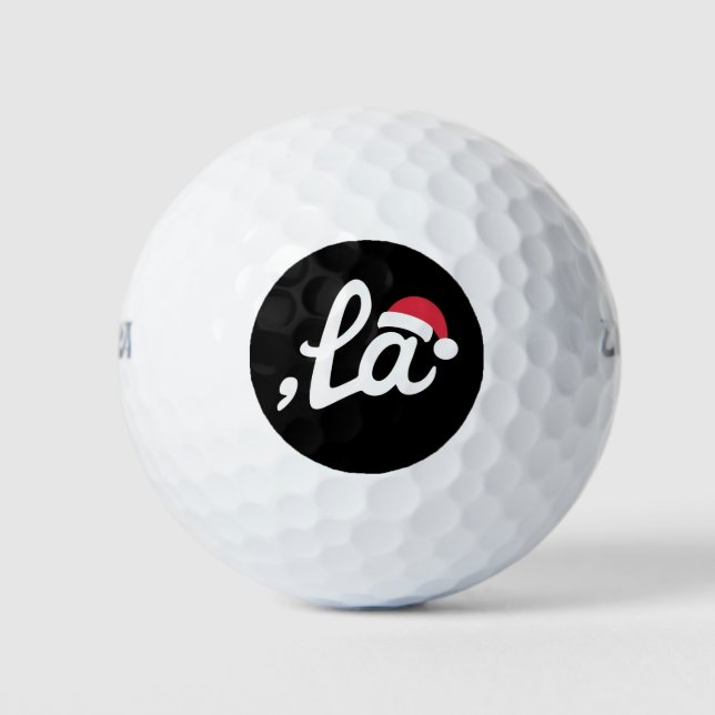 Funny Kamala Harris 2024 Comma La Christmas Golf Balls (Front)