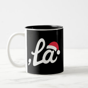 Funny Kamala Harris 2024 Comma La Christmas Two-Tone Coffee Mug