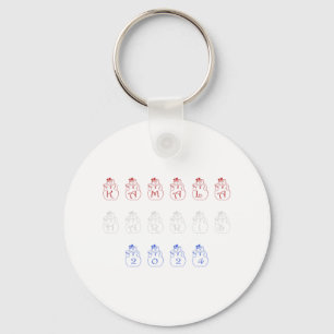 Funny Kamala Harris 2024 Merry Christmas Lettering Keychain