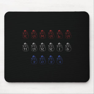 Funny Kamala Harris 2024 Merry Christmas Lettering Mouse Pad