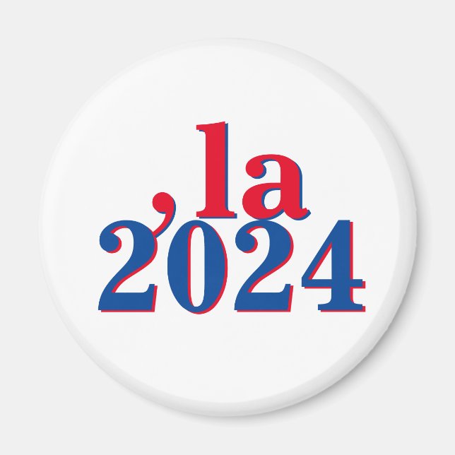 Funny Kamala Harris Comma La 2024 Magnet (Front)