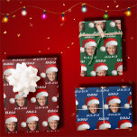 Funny Kamala Harris Face Santa Hat Christmas  Wrapping Paper Sheet<br><div class="desc">Funny Kamala Harris Face Santa Hat Christmas</div>