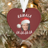 Funny Kamala Harris Face Santa Hat Noël