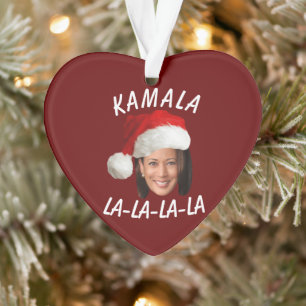 Funny Kamala Harris Face Santa Hat Noël