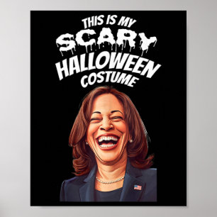 Funny Kamala Harris Scary Halloween Gag President  Poster
