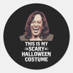 Funny Kamala Harris This Is My Scary Halloween Cos Classic Round Sticker