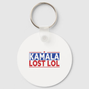 Funny Kamala Lost Lol Funny Anti Kamala For Presid Keychain