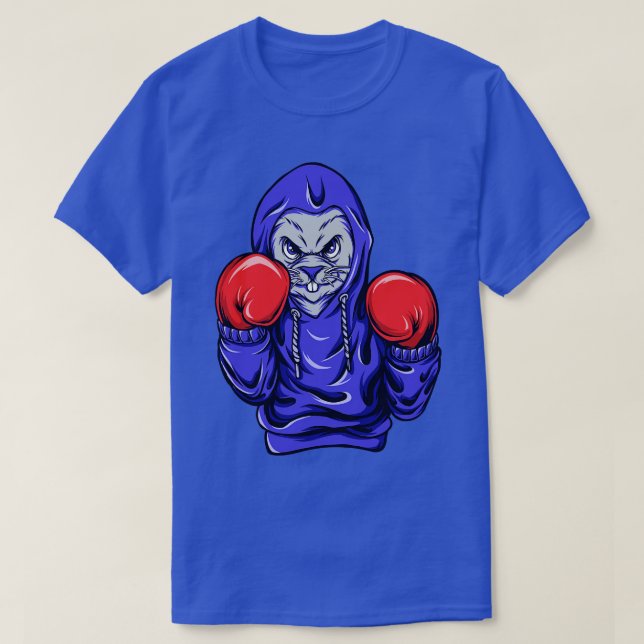 Funny Kangaroo Boxer Illustration T-Shirt (Design Front)