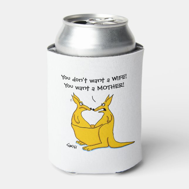 Funny Kangaroos Can Cooler (Can Front)