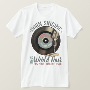 Funny Karaoke King Born Singing World Tour T-Shirt