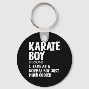 Funny Karate Boys Definition Keychain