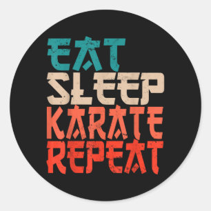 Funny Karate Classic Round Sticker